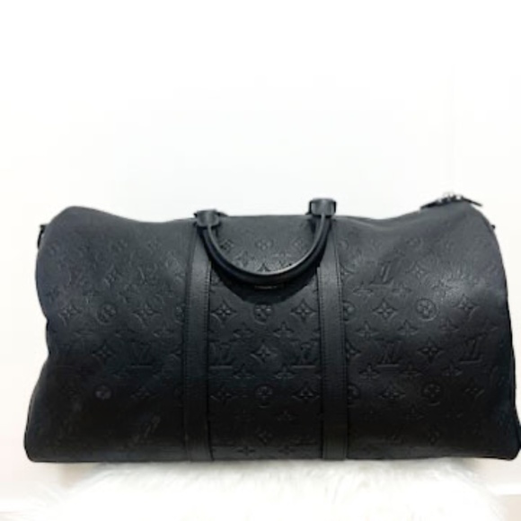 Authentic LOUIS VUITTON Monogram Shadow Leather Keepall Bandoulière 50 - Picture 2 of 8